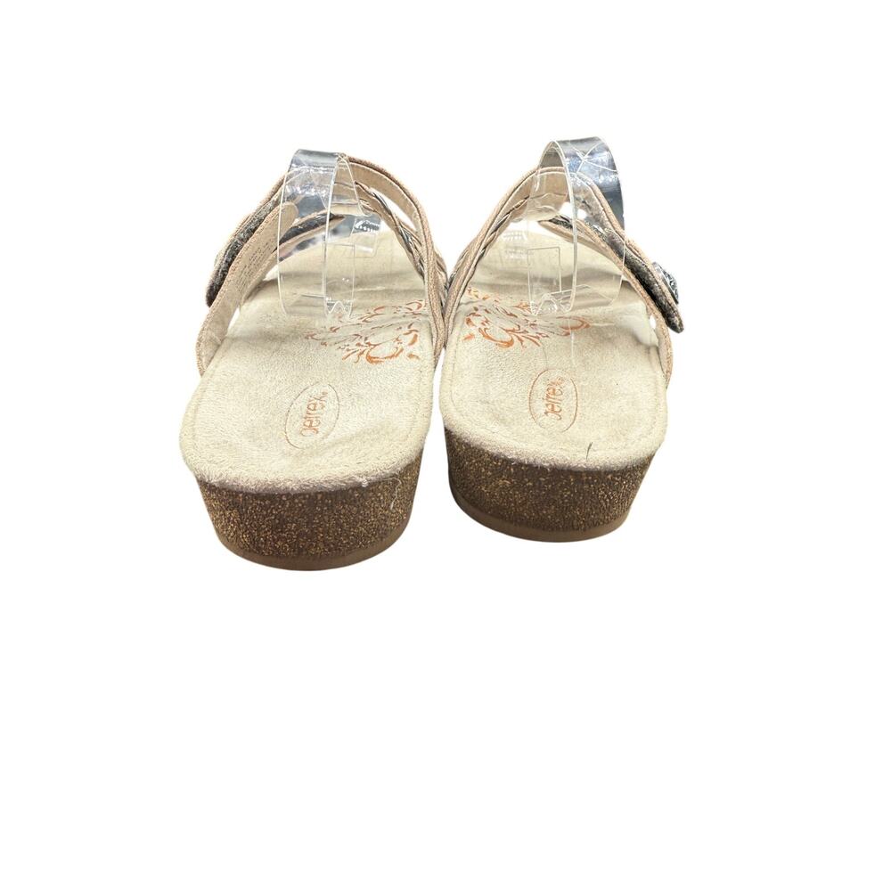 👡 Aetrex Janey Leather Sandals Size 9.5 Comfort Braided Strap Orthopedic - Picture 4 of 6
